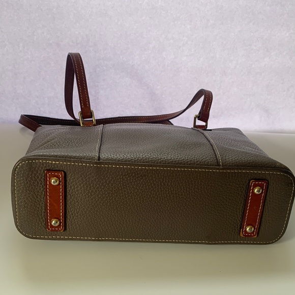 Dooney and Bourke Pebble Grain Lexington Taupe Tote Bag - Picture 8 of 15